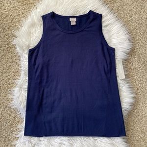 {Chico's} Sleeveless Knit Sweater Tank in Navy - Women's Medium (1)
